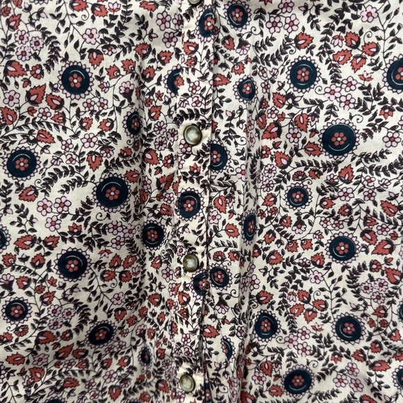 Xirena Prairie Floral Long Sleeve Cotton Sadie Blouse Size Small - Picture 8 of 14